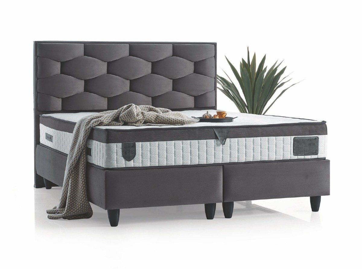 Lit Coffre avec Matelas Orthopédique 